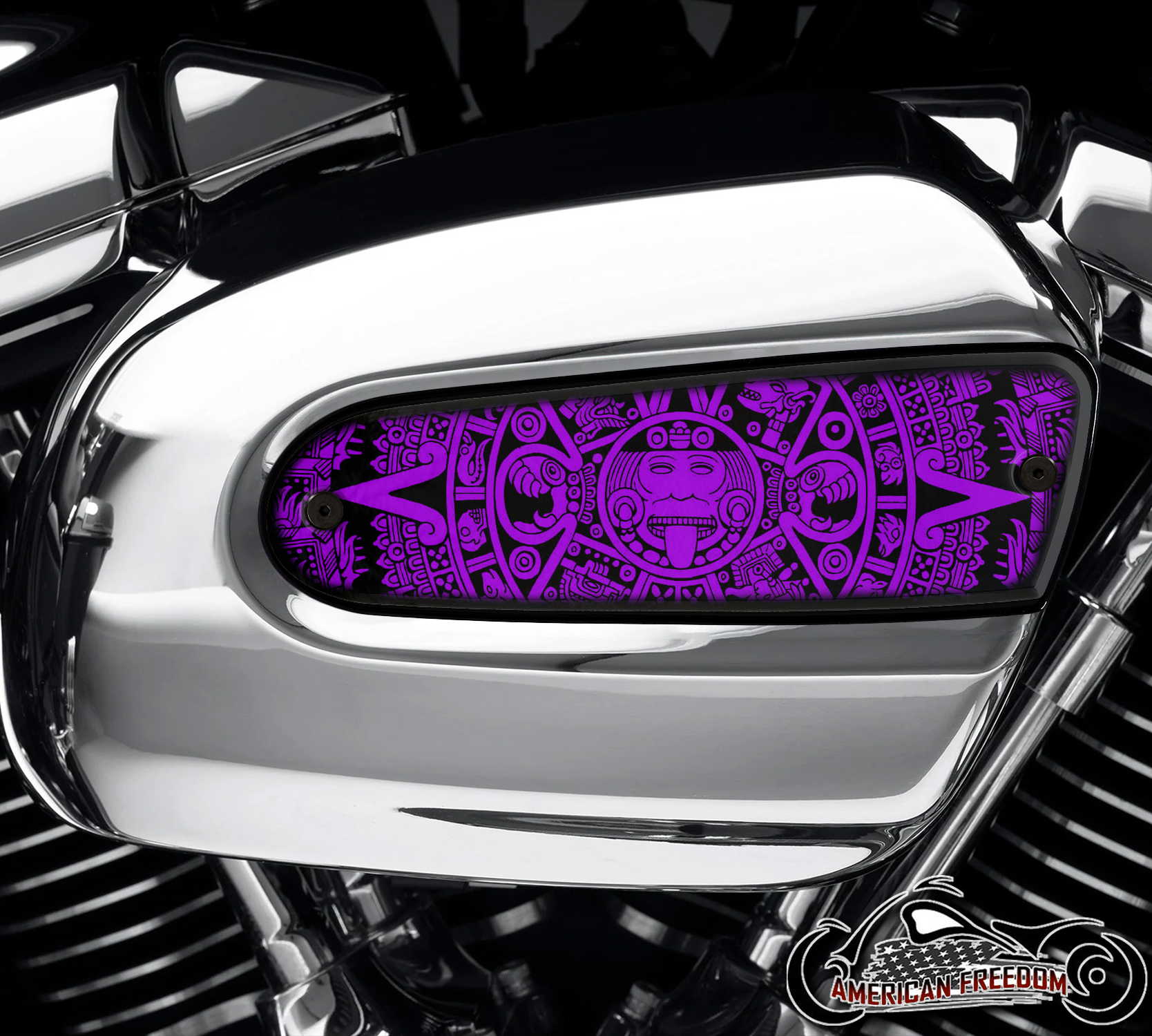 Harley Davidson Wedge Air Cleaner Insert - Aztec Calendar Purple